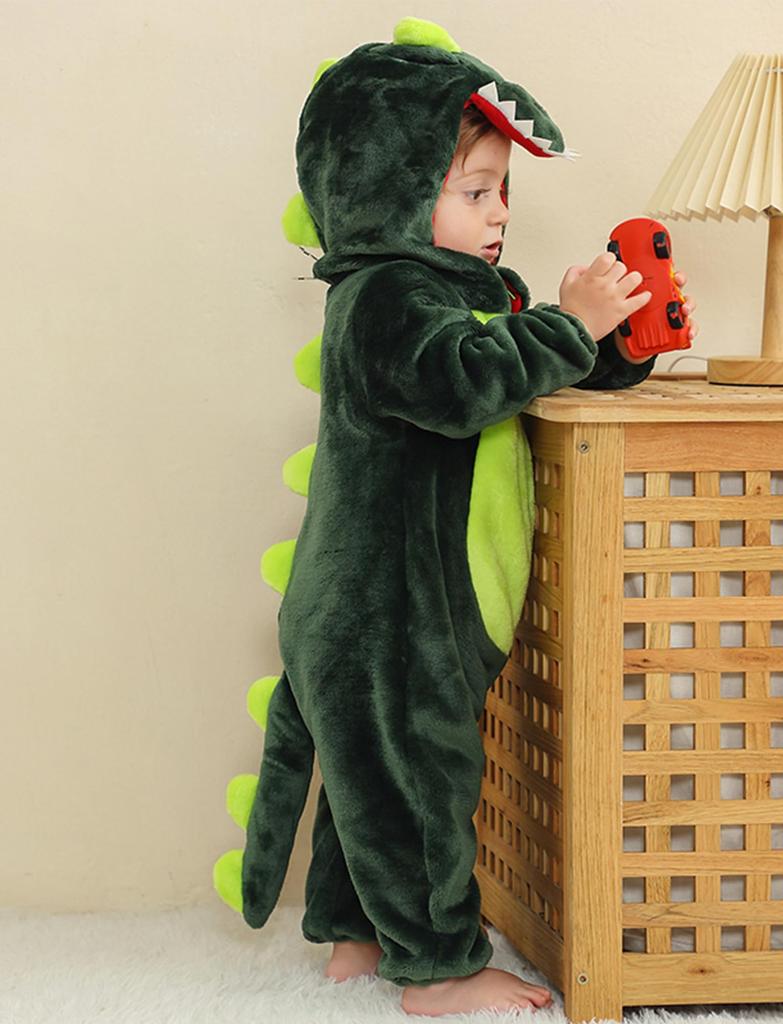 Maeau Dinosaur Baby Cute Winter Newborn Birthday Baby Shower Photo Green Size 90 Kids' Costume, Costume, Romper, Wear, Clothes, Pajamas, Gift, Gift,
