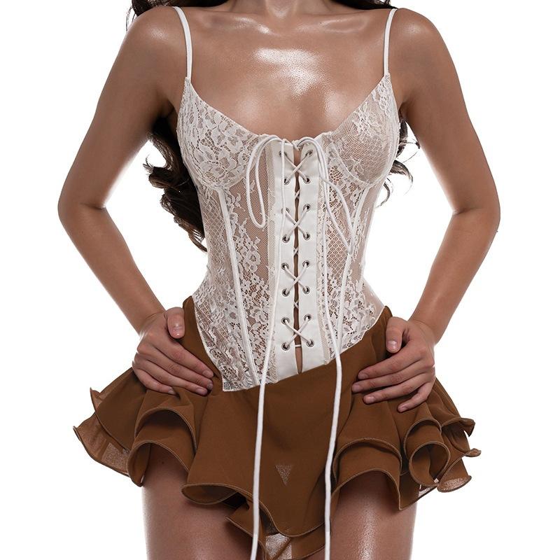 2026 European and American autumn new pure desire Spice Girl suspender splicing sexy fashion design versatile dress