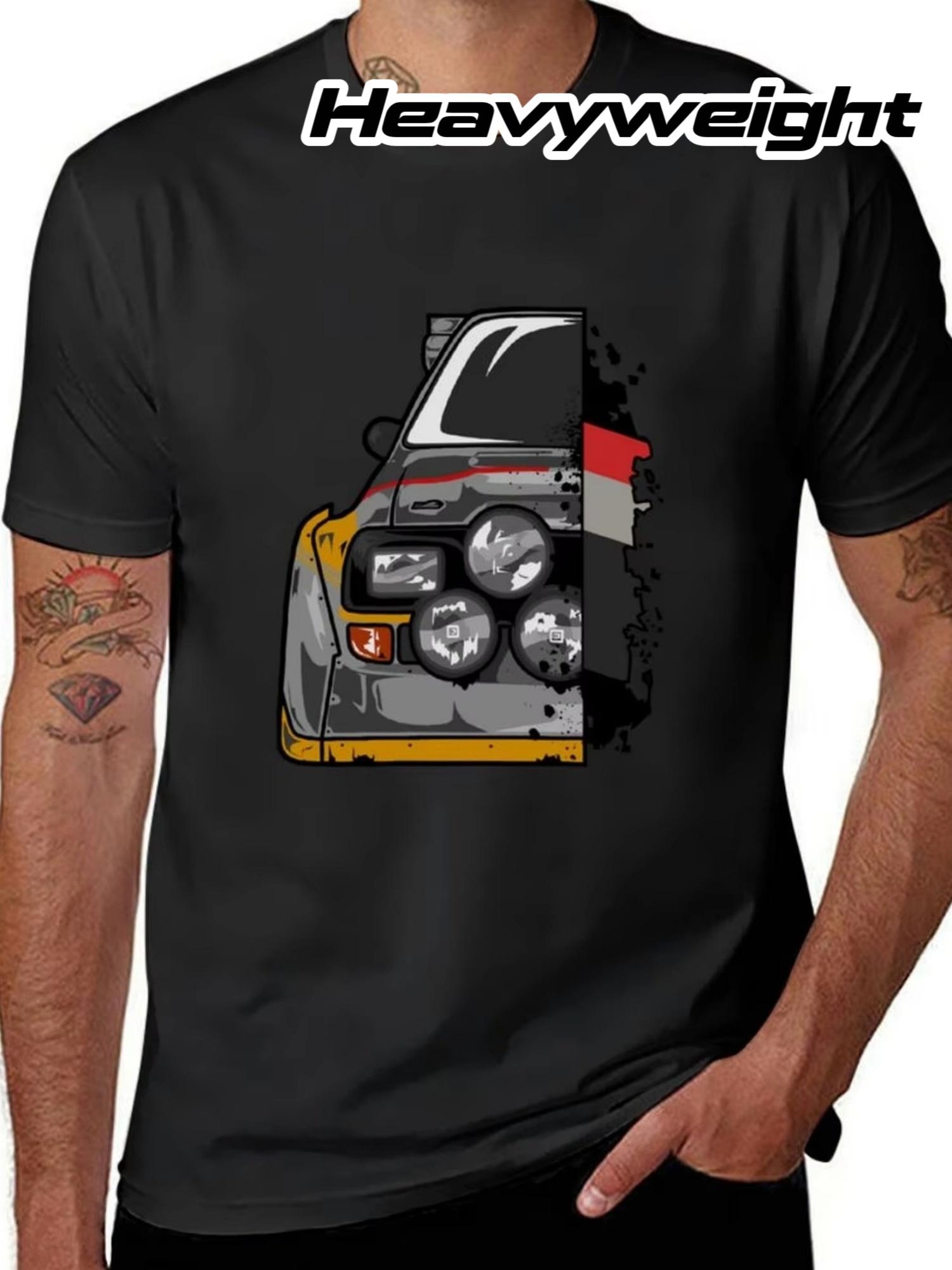 Men s Heavyweight Vintage Group B Rally Car T-Shirt - Retro Racing Tee with Iconic & Red Rally on Black - Motorsport Enthusiast Outfit XXL