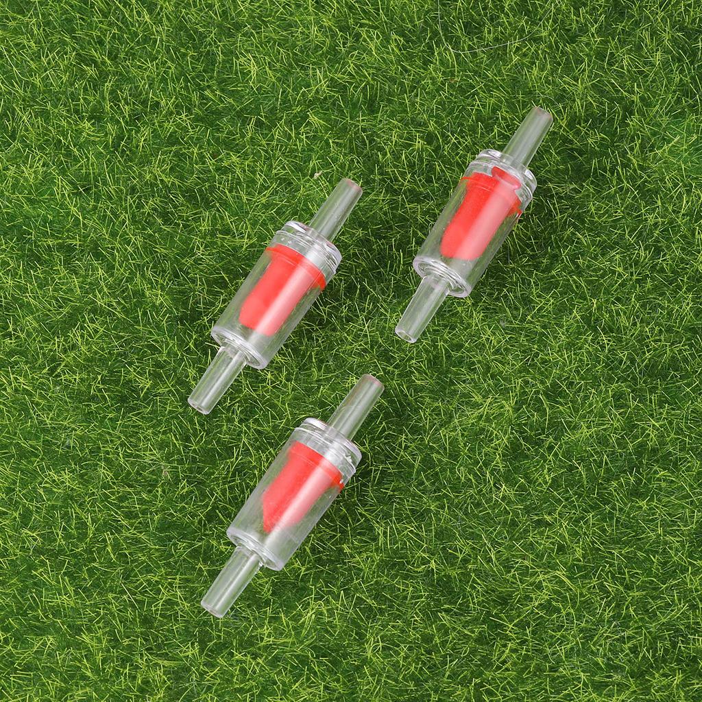 20pcs 4Mm Check For Aquarium Straight Air Valve Non-Return Valve Fish Tank Oxygen Tubing Aerator Connector Red