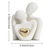 Mini Couple Statue Tv Stand Decor Home Decor Knick Knacks Couples Love Office Show Pieces White A