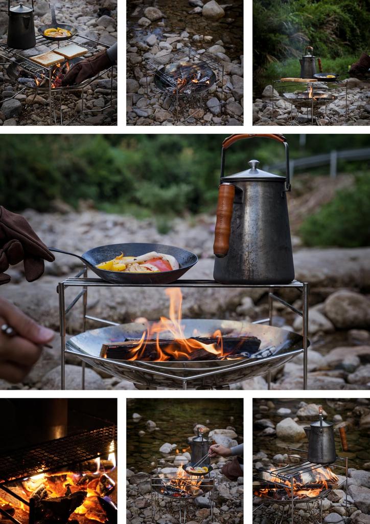 CAMPING MOON Fire Disc Campfire Camping for Coleman 45cm Fire Stand, Pit, Trivet, Pit, FT-303-HJ