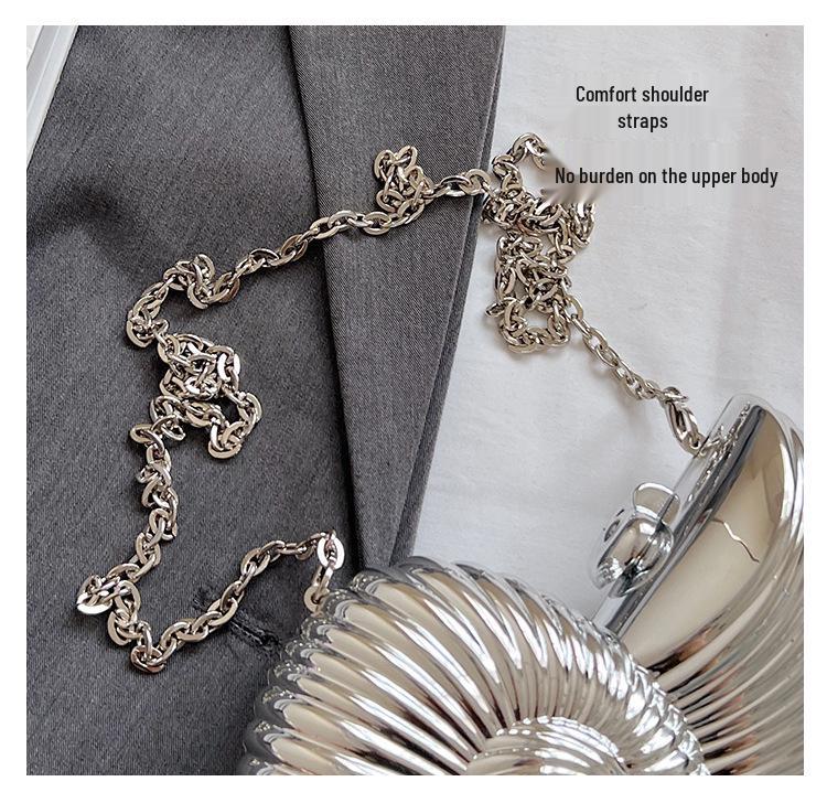 Seashell-Shaped Women's Evening Crossbody Bag - 2024 Summer Trend