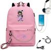 Speed Backpack Aphmau Anime Schoolgirl School Bag Female Notebook Backpack Usb School Bag