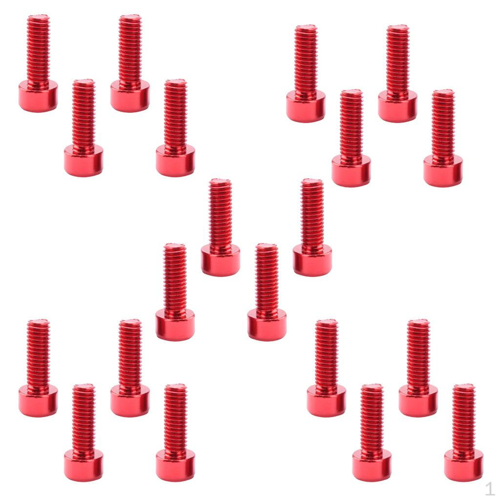 

Упаковка из 20 болтов для держателя фляги на горный велосипед, красные