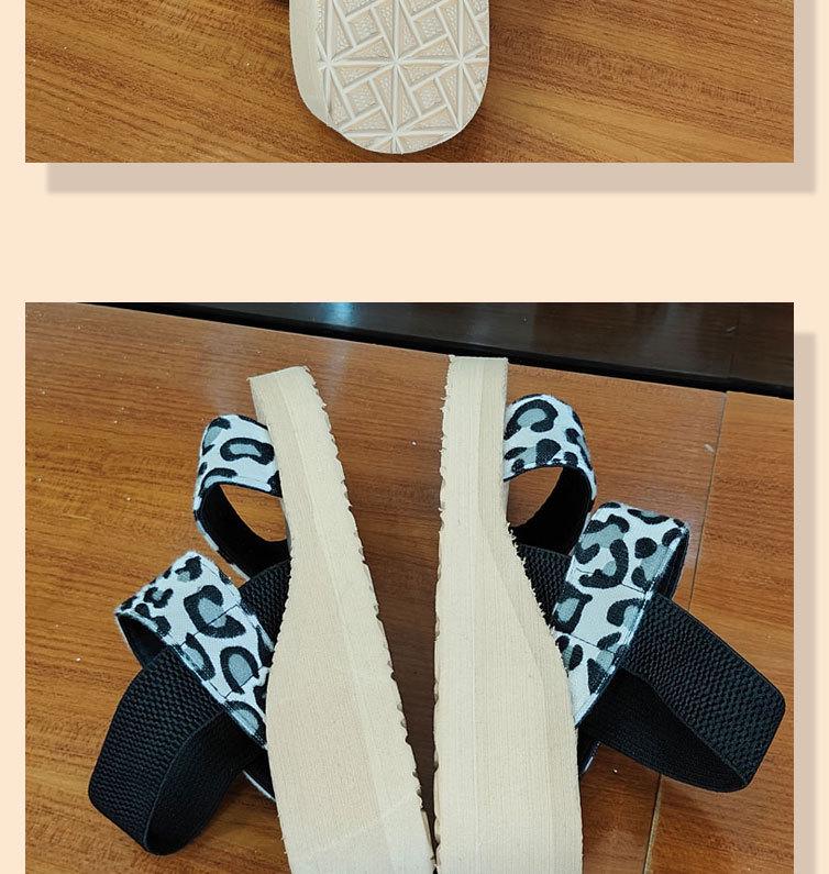Damen Übergröße Leopardenmuster Keilsandalen - Sommer zum Hineinschlüpfen Outdoor Schuhe