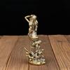 Creative Mini Brass Mermaid Figurine Fairy Tale Character Mermaid Princess Statue Home Decoration For Girls' Rooms Surprise Gift
