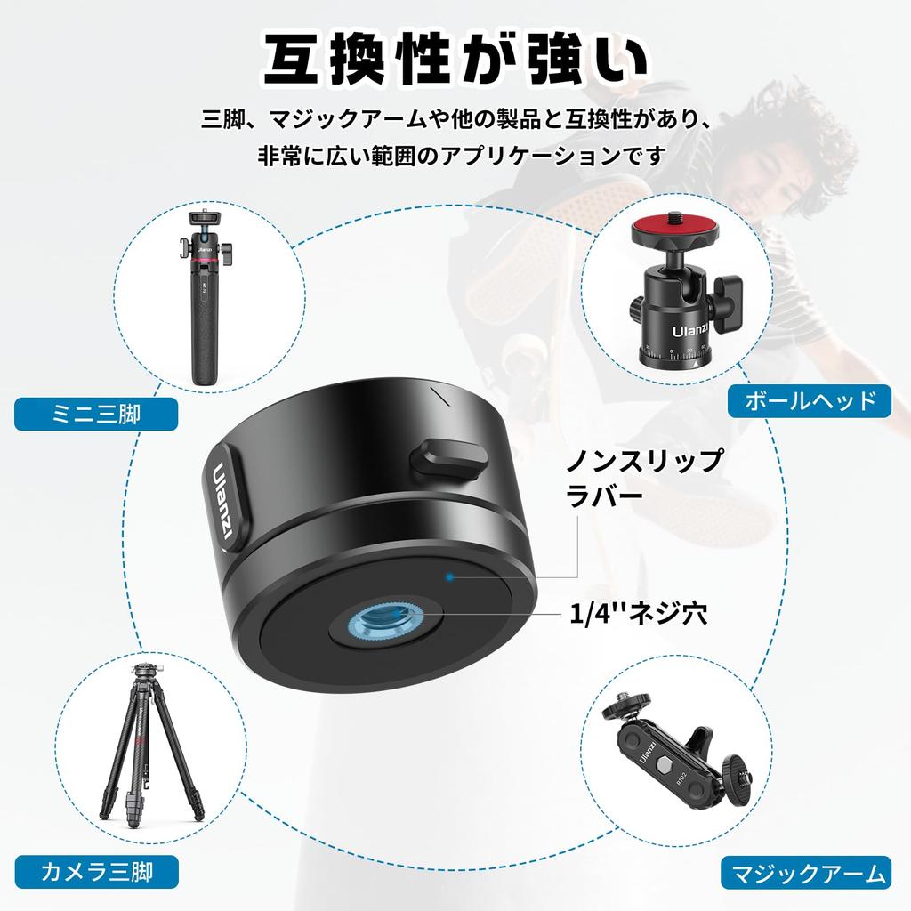 Ulanzi II Quick Release Screw Adapter Tripod Mount Easy Installation Magnetic Magnet Screw Hole Camera Accessories Suitable for Mini Go-Quick 1/4 1/4