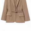 2025 Spring Women's European & American Style Woolen Belted Suit Jacket - Fashionable & Versatile