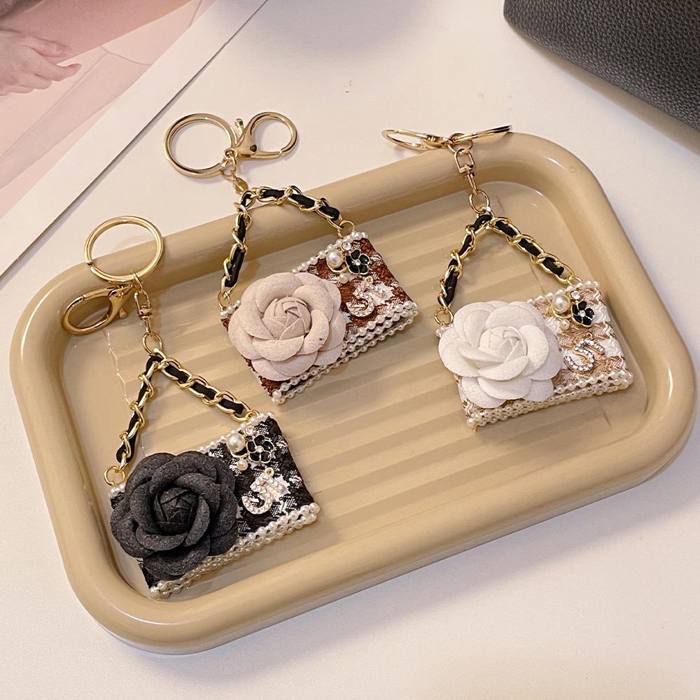 Fashion Flower Camellia Pendant Gifts Souvenirs Bag Charm