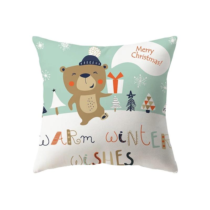 Christmas Themed Pillowcases Car Accessories Office Santa Claus Living Room Sofa Home Pillowcases