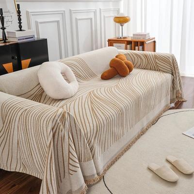 Sofa Chenille Blanket Nordic Simple Line Striped Thread Sofa Protective Cover Bedspread Leisure Tapestry Picnic Blanket