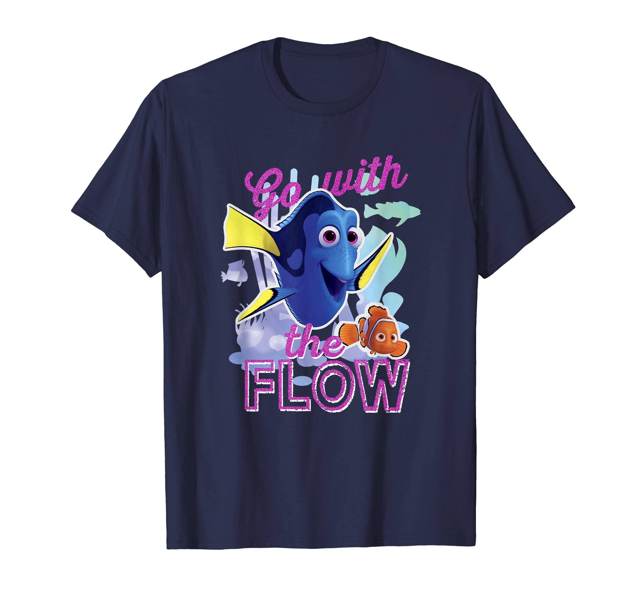 

Disney Pixar Finding Dory Nemo & Dory Go With The Flow Logo T-Shirt