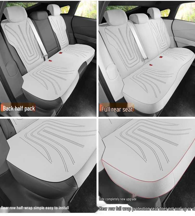 XPeng P7+ Breathable Suede Car Seat Cushions, Semi-Enclosed, All-Season