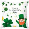 St. Patrick'S Day Pillow Case Green Cartoon Letter Four-Leaf Clover Sofa Cushion Cover Ireland National Day Pillow Cover