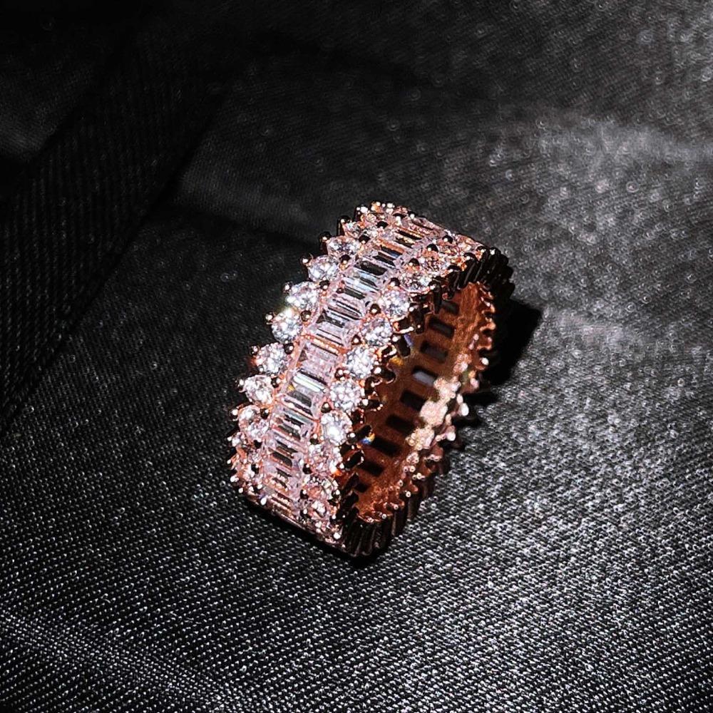 

Exquisite Zircon Ring Handcrafted Fashion Jewelry for Women Stylish Gift 10 розового золота