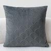 Quality Velvet Scallop Design Embossed Cushion Cover 45x45cm Minimalist Solid Color Sofa Decorative Pillowcase Comfortable Feel