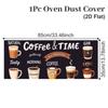 85x35cm Microwave Oven Dust Cover Oil Proof Waterproof Polyester Fabric Machine Protector Washable Protective Cover