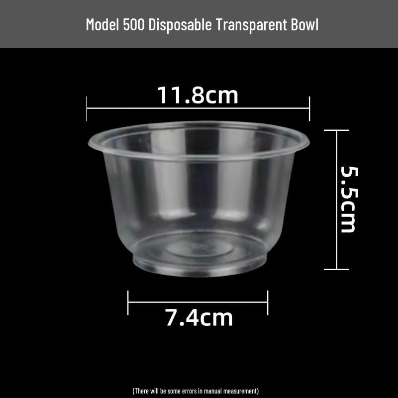 

Disposable Transparent Round Plastic Bowl with Lid