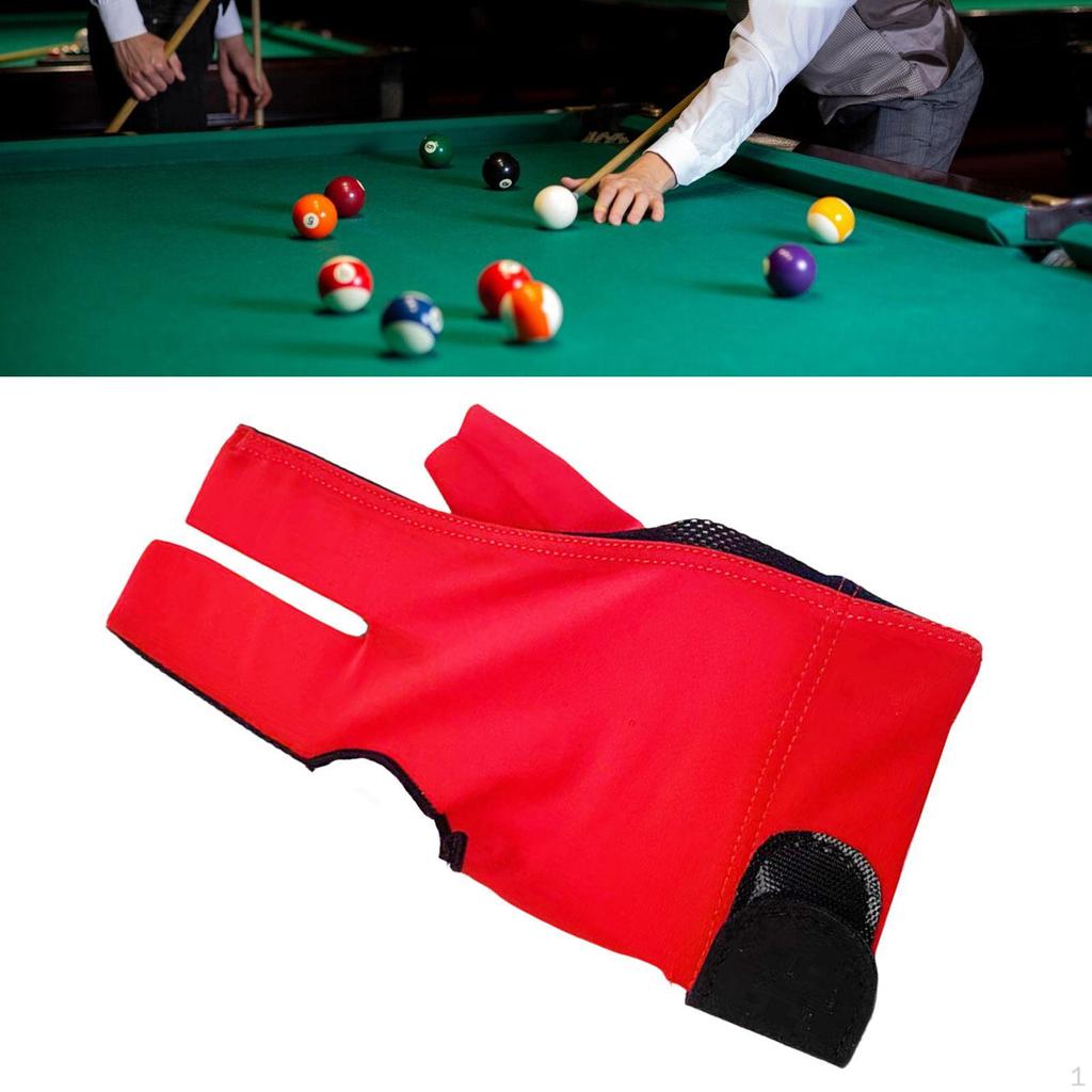 3 Fingers Billiard Glove Elastic Anti Skid Pool Cue Snooker for Practice Playing