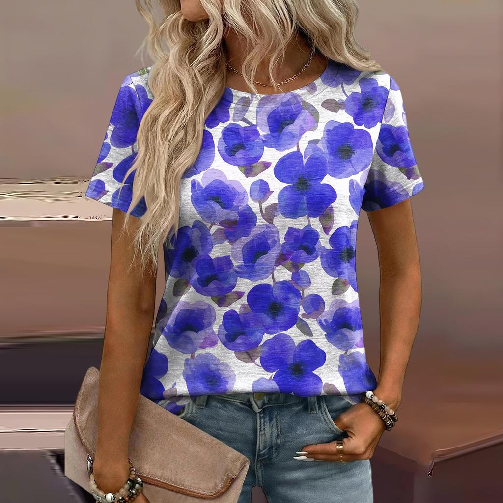 Women's Loose-Fit Fashionable Casual Printed T-Shirt