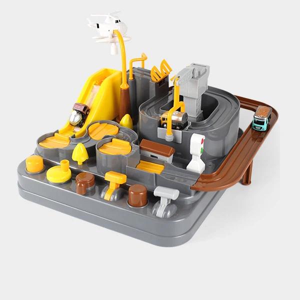Children's Puzzle Car Space Track Toys Mini Rail Toy Kids Montessori Racing Train Mechanical Adventure Table Game Baby Gifts