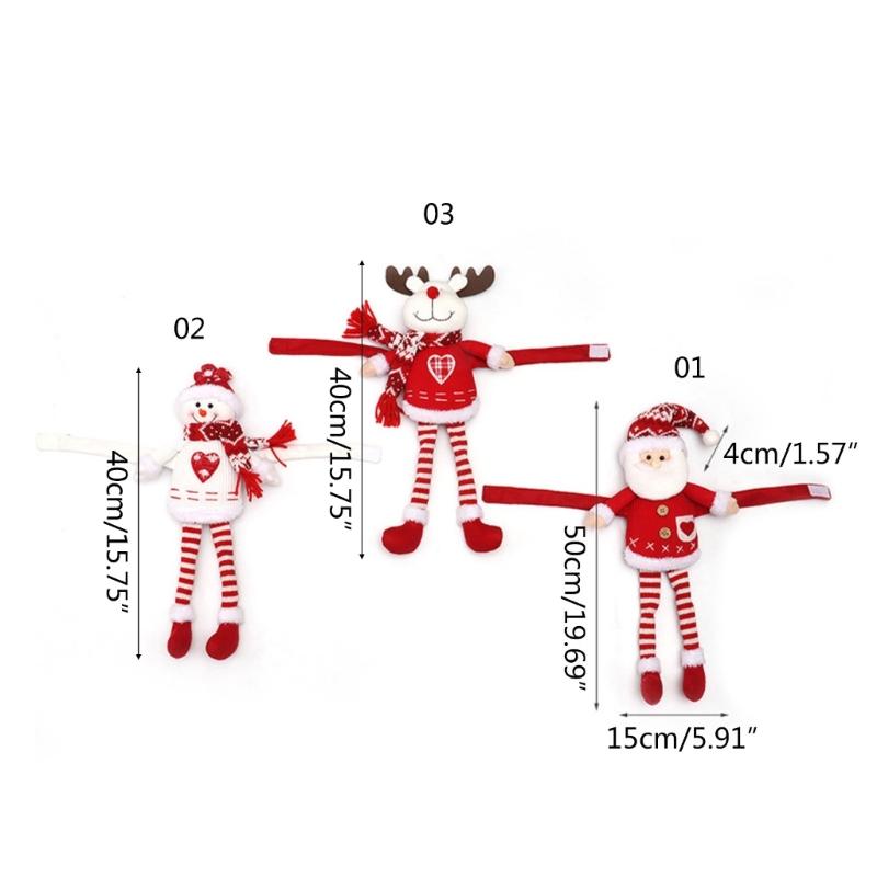 Christmas Curtain Buckle Holiday Party Window Decorations Cartoon Curtain Tieback Holder for Living Room Bedroom Decor