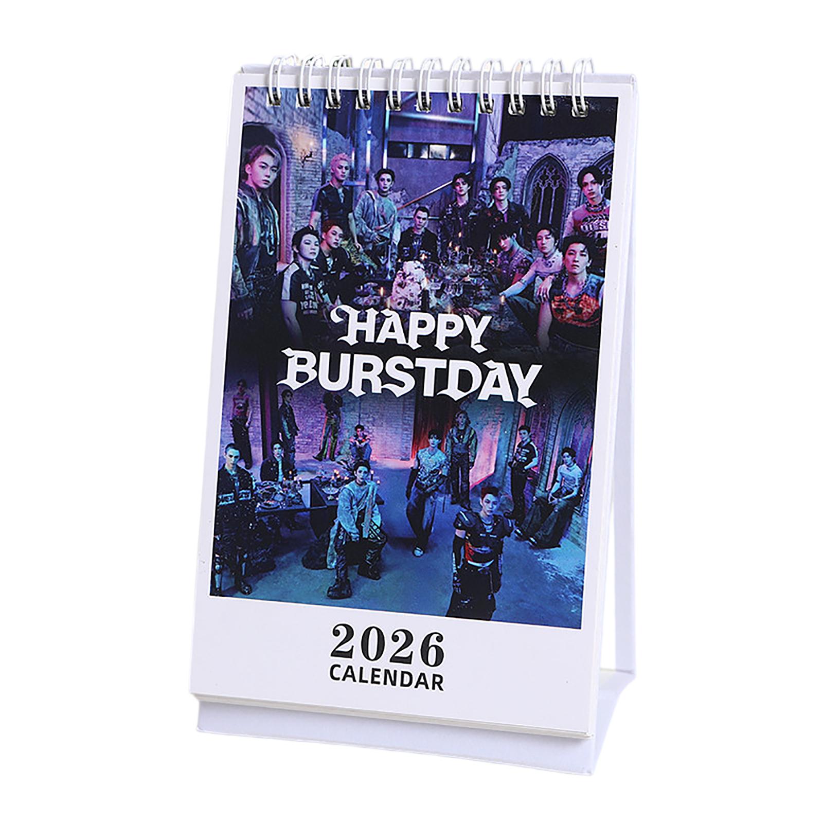 

Creative Desktop Calendar Planner Standing Calendar Wall Decor Study Schedule Organizer One Size