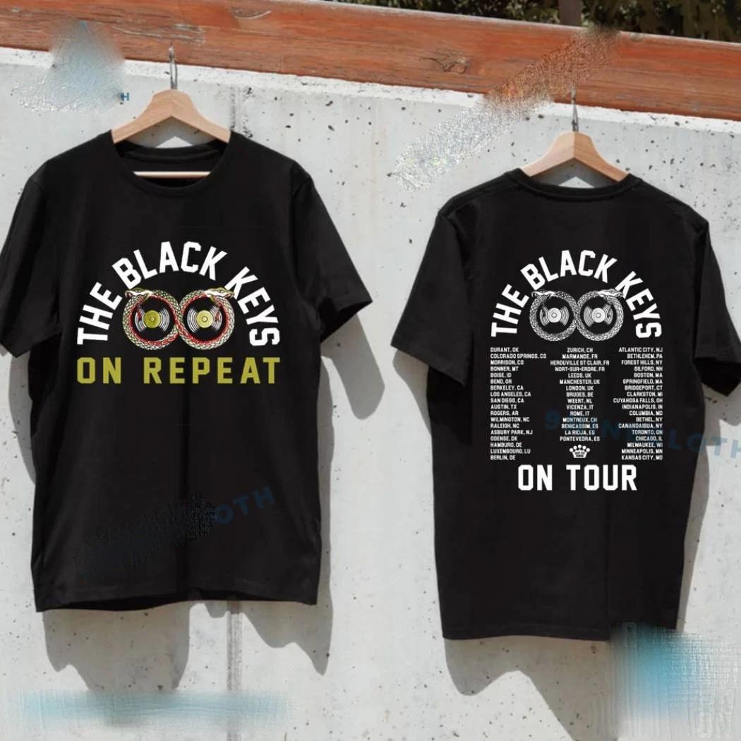 

HOT ITEM!!! The Black Keys On Repeat 2025 Tour T-Shirt Mens Womens Tees Top Fans Gift Size S-4XL L