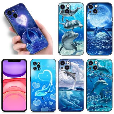 Marine Dolphin Phone Case For iPhone Samsung Galaxy Redmi Xiaomi Oppo OnePlus Note S A 7 8 9 10 11 12 13 14 20 21 22 23 53 54 Pro Max Ultra TPU Soft