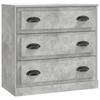 Vidaxl Cabinets, 3 Pcs., Concrete Grey, Wood-Based Material