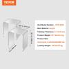 Acrylic End Table, 2 Pcs C-Shaped Lucite Side Tables, Clear Acrylic Side Table for Drink, Food, Snack Used In Living Room, Bedroom, and Study