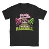 Party Animals Baseball Lustiger Affe Unisex T-Shirts Vintage T-Shirt Kurzarm Rundhals T-Shirts 100% Baumwolle Sommerkleidung