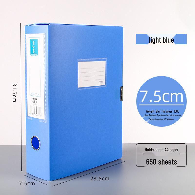 Scatola Portadocumenti A4 in Plastica Extra Spessa - Organizzatore di File da Ufficio