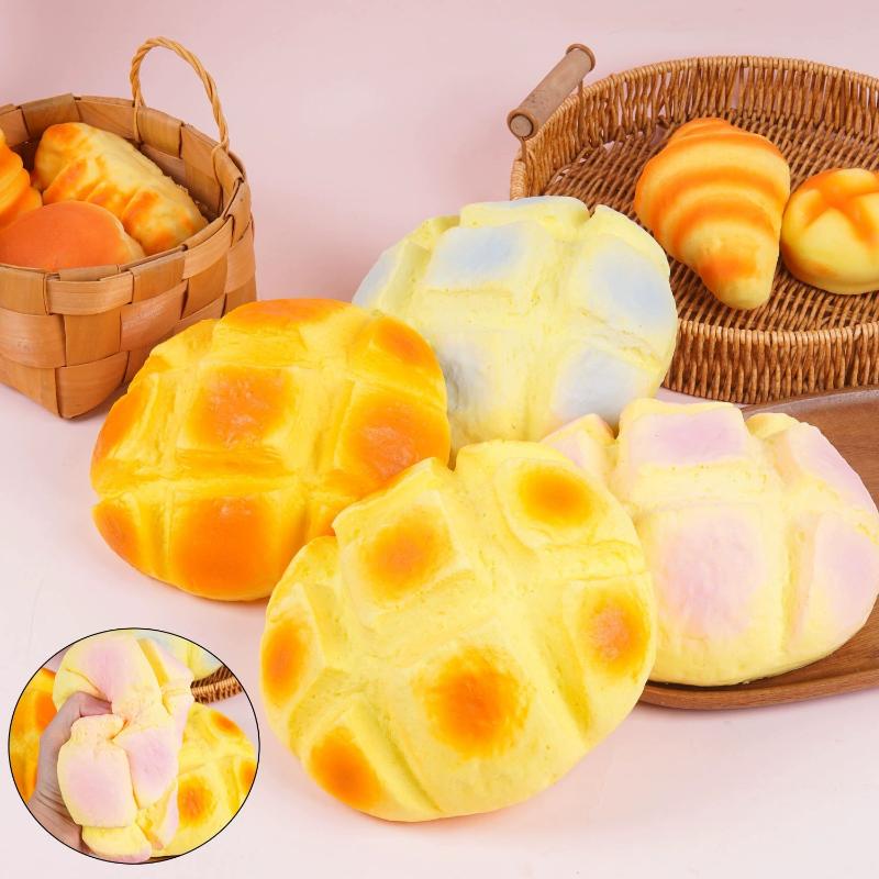 Pineapple Bun Slow Rising Squeeze Toy Oversized Soft Stress Relief Prop for Prank Gift Desk Decor