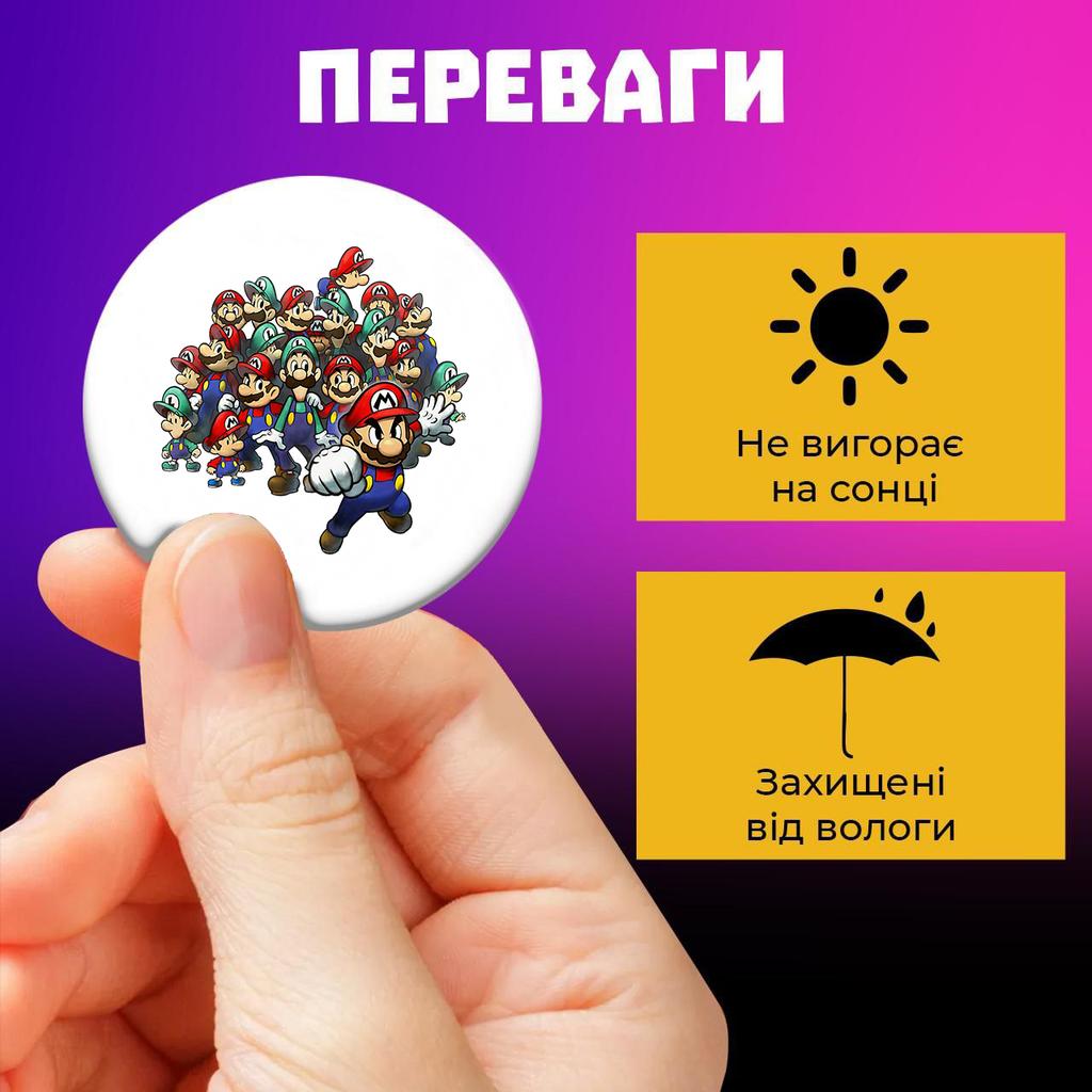 Super Mario Pin Badges Super Mario Pin 44mm Set 6pcs