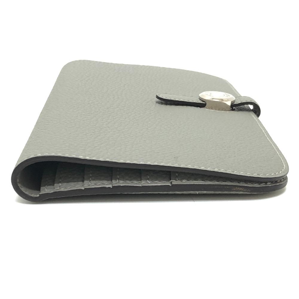 HERMES Dogon Long Wallet Bifold Long Wallet Togo Grimette (presumed) gray