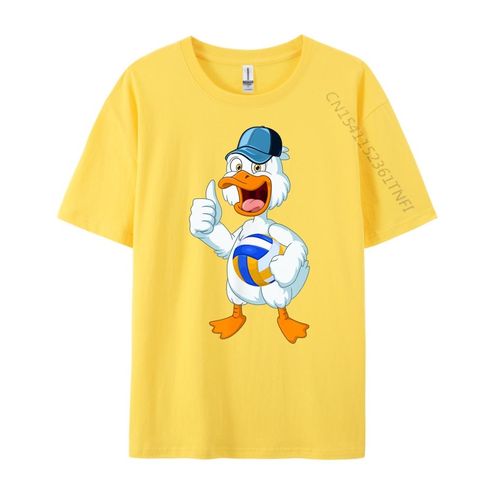 Duck Playing Volleyball Costume Volleyball Player Family Graphic T Shirts Men Man Mens Shirts Camisa Letter