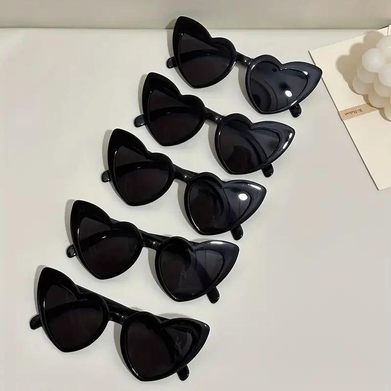 5PCS Heart Cute Ladies fashion Sunglasses Combination Wedding Party Decoration Glasses