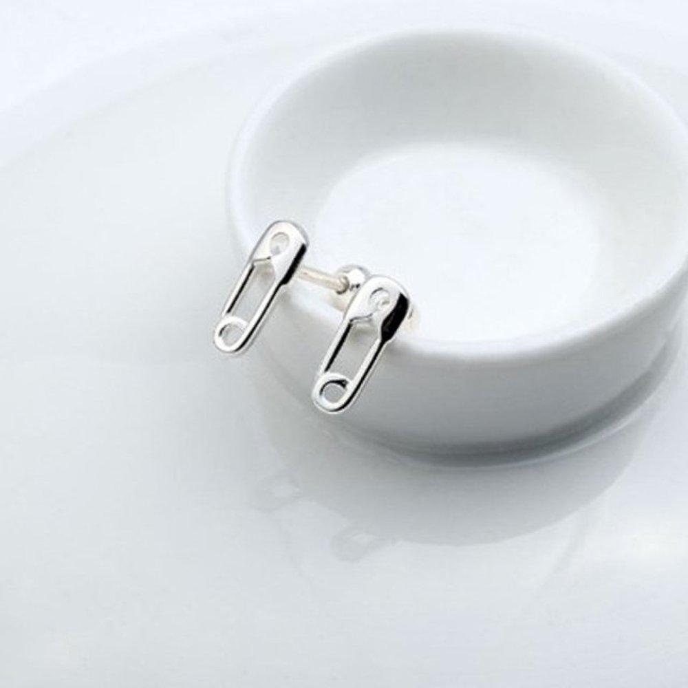 [Aslit] Silver Piercing Earrings, Silver 925, Clothes Pin, Daily Gift