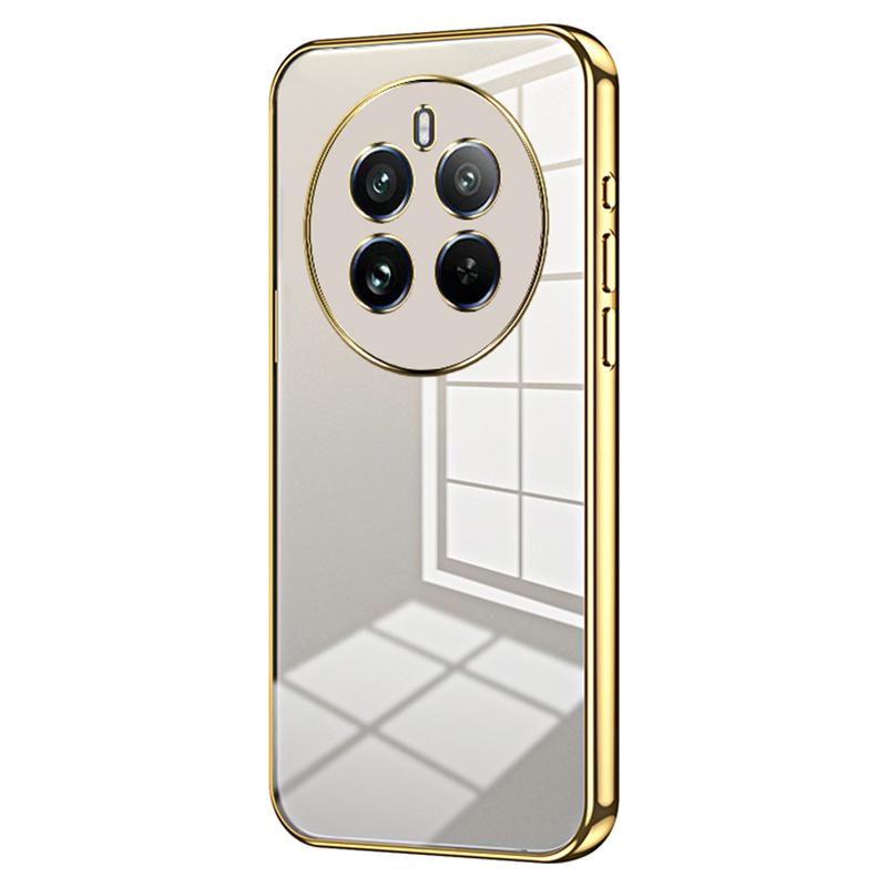 

Для Realme 12 Pro 5G/12 Pro+ 5G ТПУ Противоударный Чехол Гальванизированный Чехол для Мобильного Телефона Gold