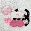 For 15/17Cm Labubu Doll Pink Clothing Set Labubu Keychain 3.0 Girl Cute Skirt Clothes Designer Diy Plaything Accessories Birthday Present