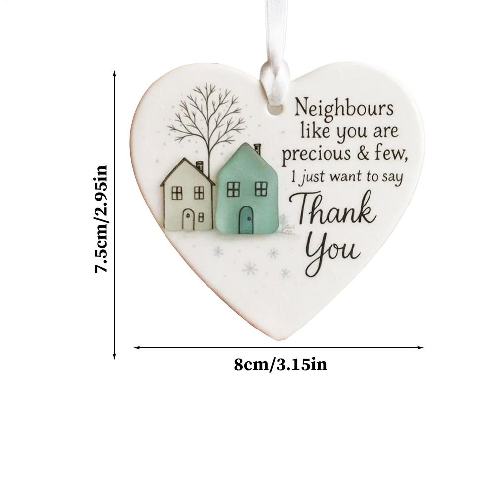 

2D Acrylic Thank You Neighbours Ornament Moving Away Keepsake For Neighbours Ornament For 2025 Christmas Tree Window Door білий