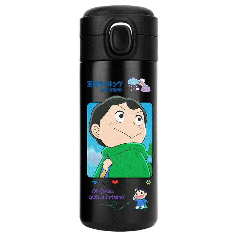 Ranking of Kings Bojji Couple Thermos Cup Cute Student Water Cup Cartoon Student Bounce Type 304 Stainless Steel Gift