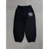 Pantaloni da tuta in pile con grafica RogueWave Vintage Casual Classici Grigio Nero Gamba larga