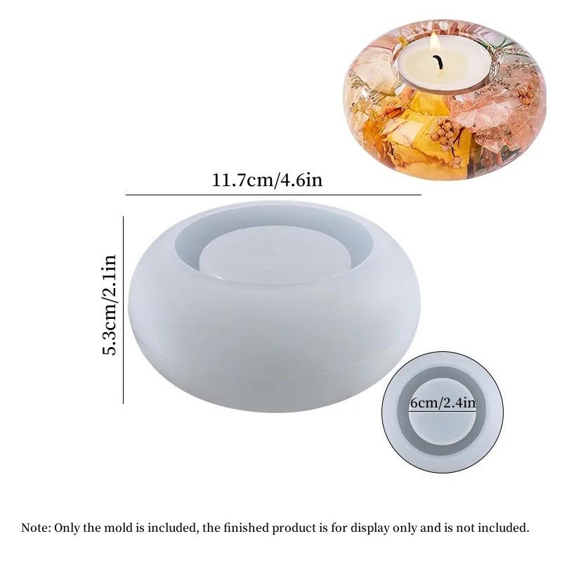

Домашняя DIY Силиконовая форма для подсвечника из эпоксидной смолы 3D Форма для цветочного горшка Круглая Овальная Форма для подсвечника Декоративная форма для лампы