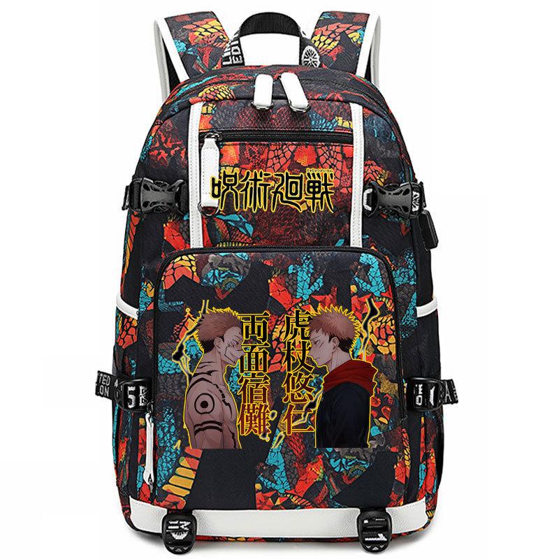 Bag Anime Peripheral Five Wushu Second Dimensional Backpack for Junior High School Students and Elementary School Students Large Capacity Backpack