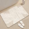 Badezimmer-Verdickungsmatte mit Kieselalgendruck, rutschfeste Badteppiche im Waschbecken, Badewannen-Seitenbodenteppich, Duschraum-Fußmatte, Memory Foam-3D-Pad