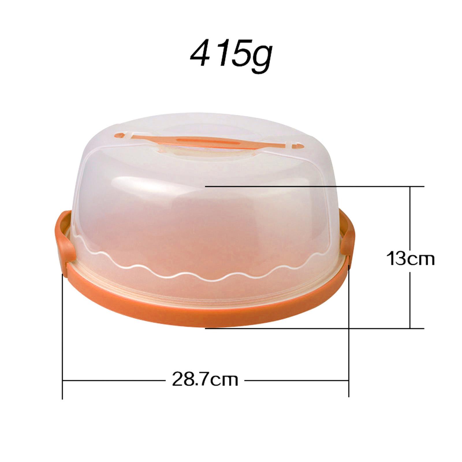 Plastic Cake Box with Foldable Handle Pastry Storage Boxes Dessert Container Cover Case Serving Tray for Travel Cake Acce Style2 yellow