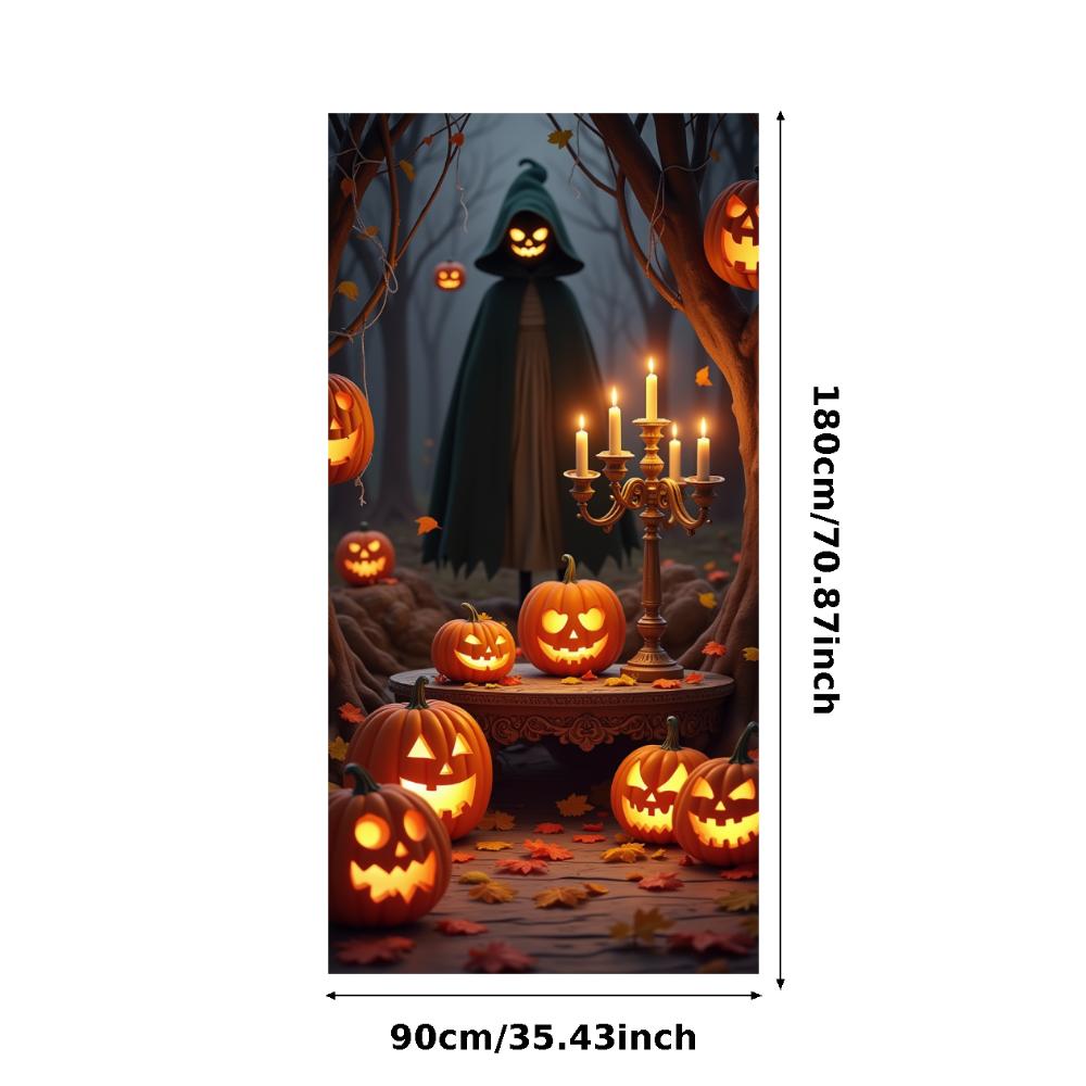 

Pumpkin Banner Materials Halloween Banner Event Banner LED Lights Holiday Decor For Party Party Background Holiday Theme